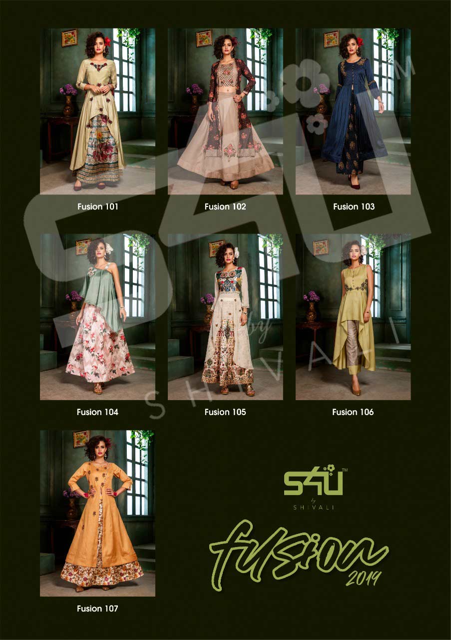 S4u By Shivali Fusion 2019 Fancy Kurti With Skirt And Plazzo S4u By Shivali Fusion 2019 Fancy Kurti With Skirt And Plazzo